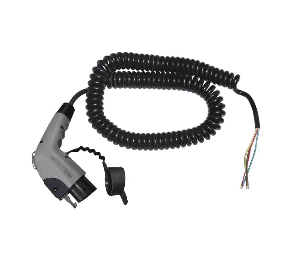 Featured image for “EV Kabel Typ 1 auf open end 1x32A Spiral schwarz”